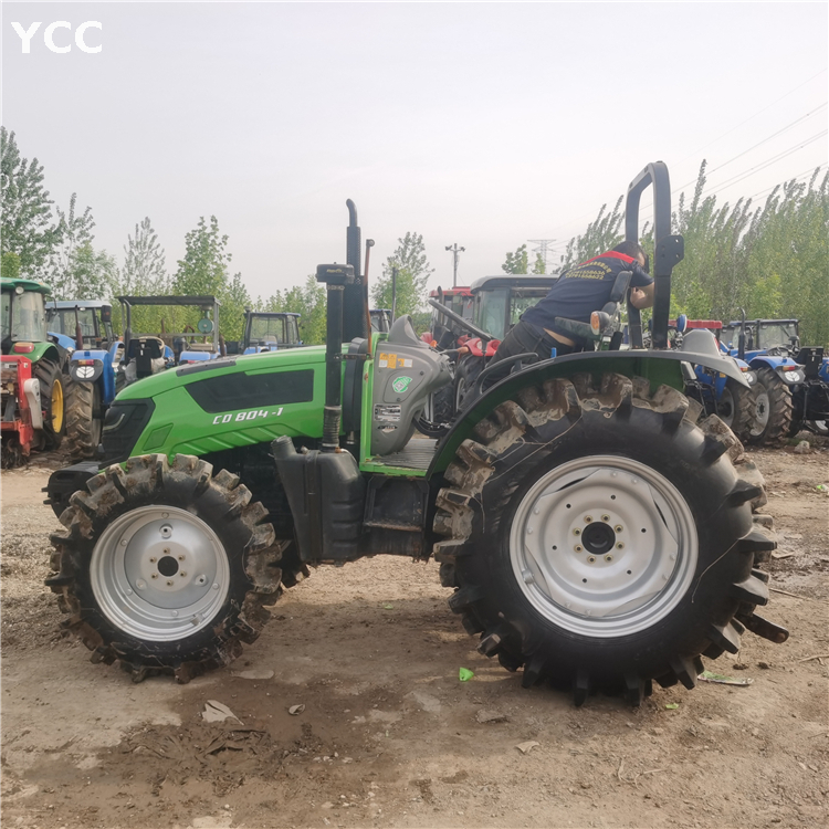 Barato 80hp agricultura 4 ruedas tractor Deutz Fahr usó tractor con techo