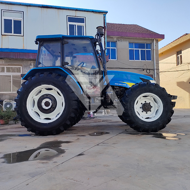 NUEVO HOLANDO USADO SNH1004 Tractor de 100 HP 4WD con Sunshade y Equipo Agrícola