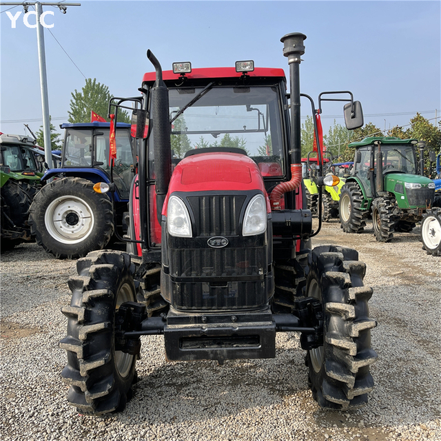 4wd 80hp usó el tractor de la granja de China yto con cabina