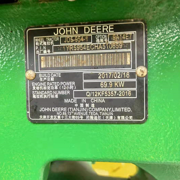 Utilizado popular John Deere 5E-954 Tractor de servicios públicos